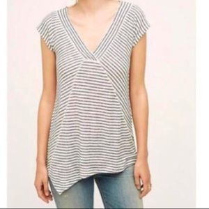 Anthro Meadow Rue linen blend top